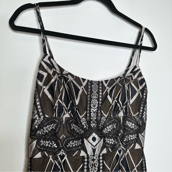 BCBGMAXAZRIA Alese Midi Dress in Black Silver - Picture 3 of 9